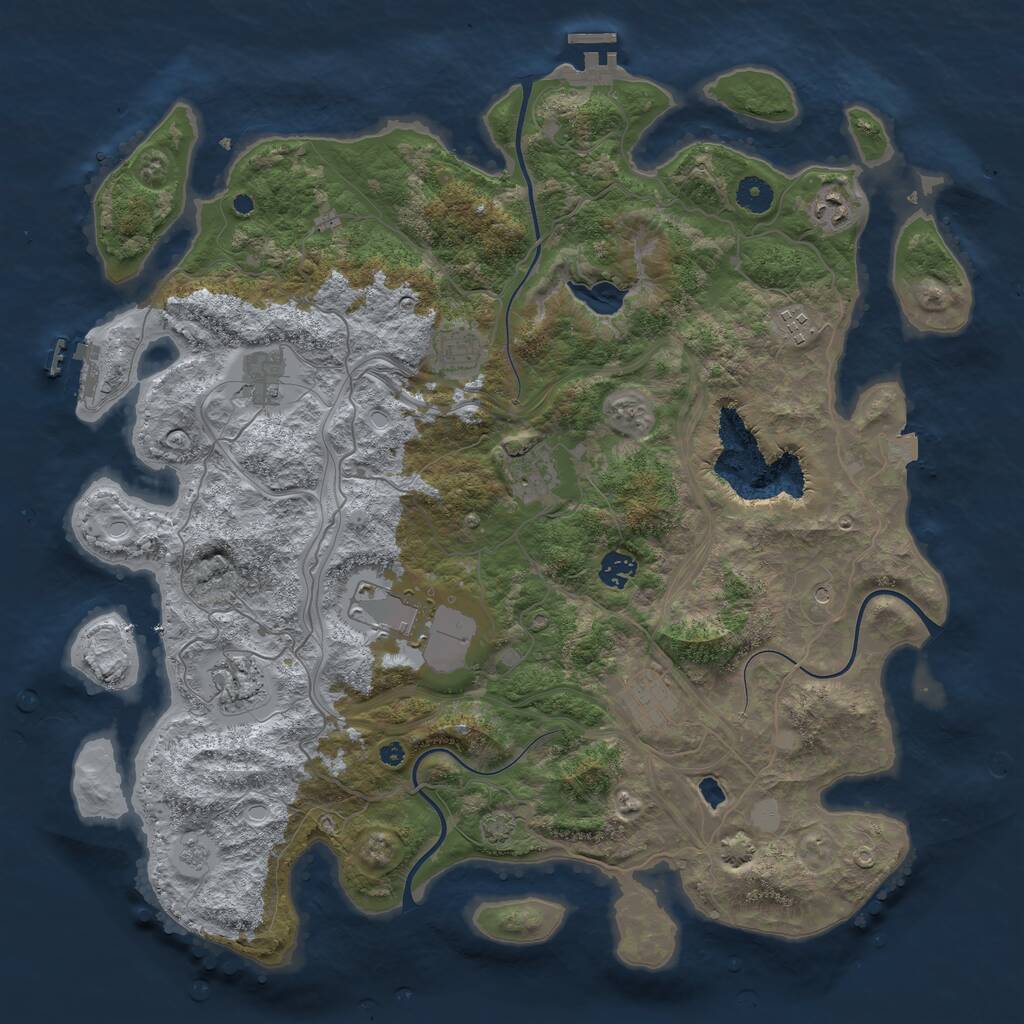 Rust Map: Procedural Map, Size: 4250, Seed: 223038968, 15 Monuments