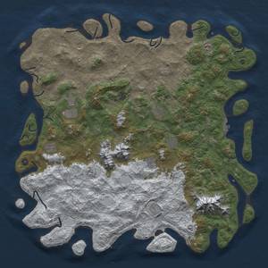 Thumbnail Rust Map: Procedural Map, Size: 5500, Seed: 2070, 20 Monuments