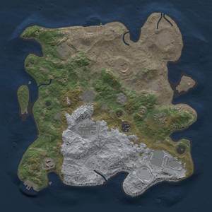 Thumbnail Rust Map: Procedural Map, Size: 3500, Seed: 757910821, 19 Monuments