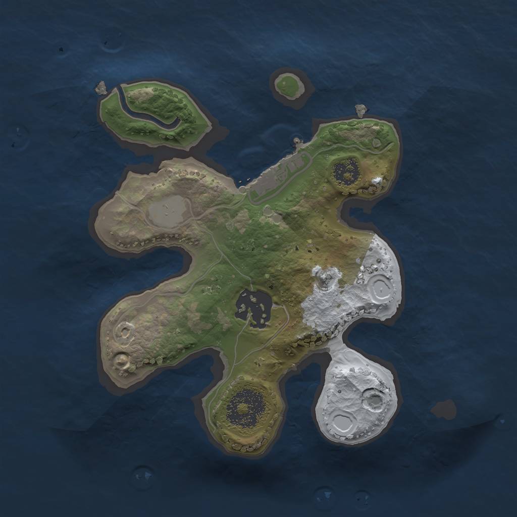 Rust Map: Procedural Map, Size: 2000, Seed: 123133, 7 Monuments