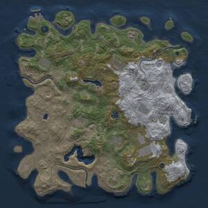 Thumbnail Rust Map: Procedural Map, Size: 4250, Seed: 780658588, 17 Monuments