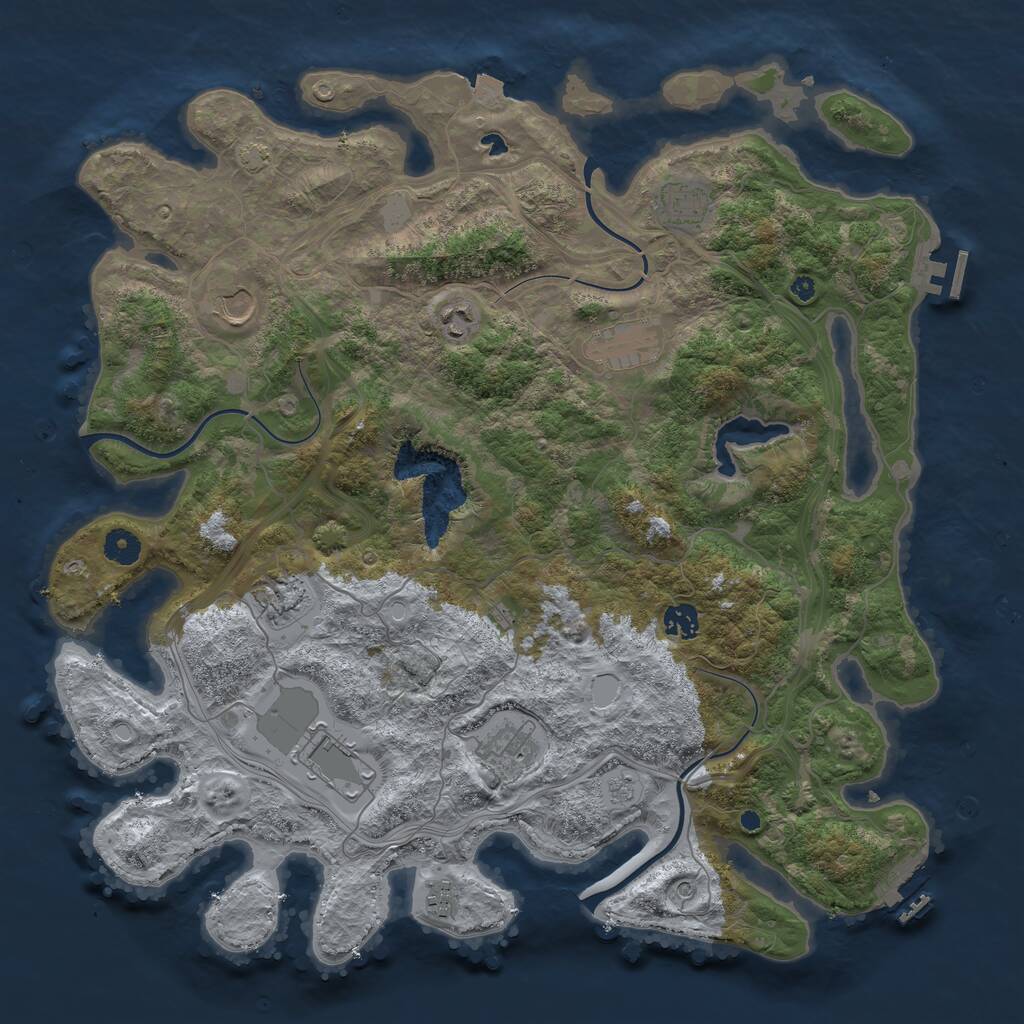 Rust Map: Procedural Map, Size: 4250, Seed: 626454, 15 Monuments