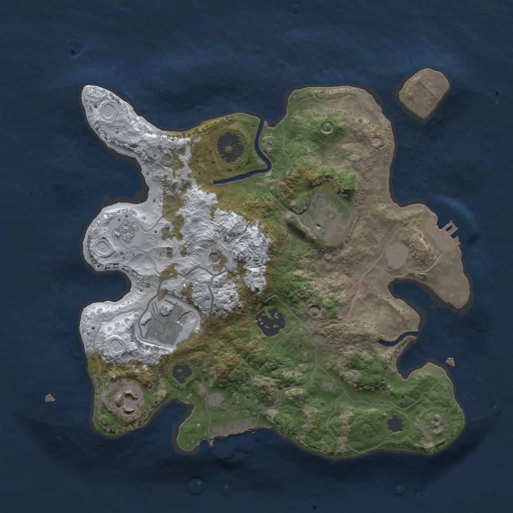 Rust Map: Procedural Map, Size: 2800, Seed: 720561891, 13 Monuments