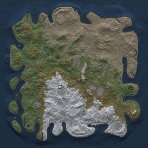 Thumbnail Rust Map: Procedural Map, Size: 4500, Seed: 430549938, 20 Monuments