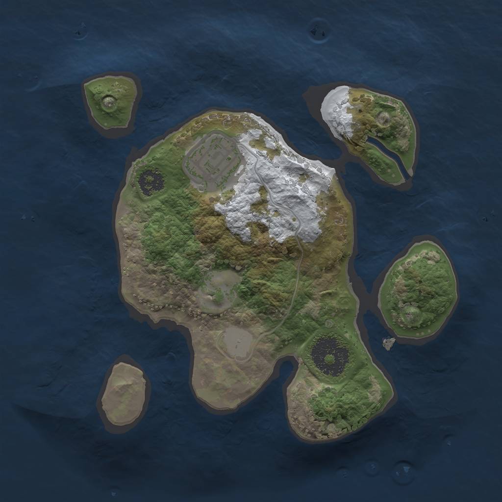 Rust Map: Procedural Map, Size: 2000, Seed: 979797, 6 Monuments