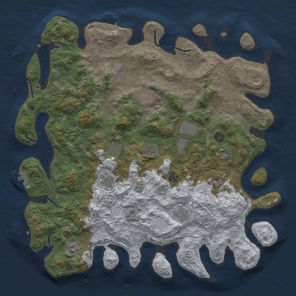Rust Map: Procedural Map, Size: 4500, Seed: 5698732, 20 Monuments