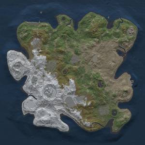 Thumbnail Rust Map: Procedural Map, Size: 3500, Seed: 26118, 18 Monuments