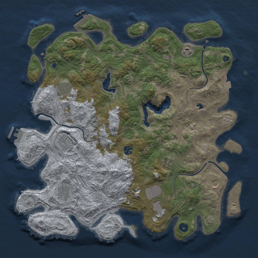 Rust Map: Procedural Map, Size: 4270, Seed: 806619618, 15 Monuments