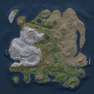 Thumbnail Rust Map: Procedural Map, Size: 3500, Seed: 183867679, 12 Monuments