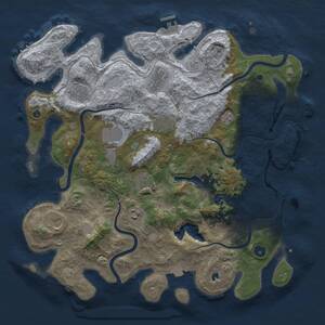Thumbnail Rust Map: Procedural Map, Size: 4200, Seed: 1234, 15 Monuments