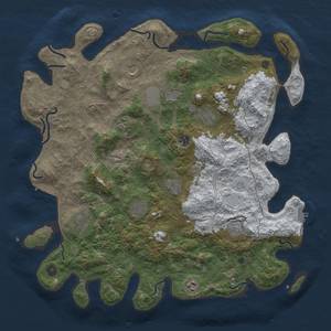 Thumbnail Rust Map: Procedural Map, Size: 4500, Seed: 658569, 20 Monuments