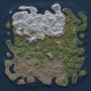 Thumbnail Rust Map: Procedural Map, Size: 5000, Seed: 1703697150, 20 Monuments