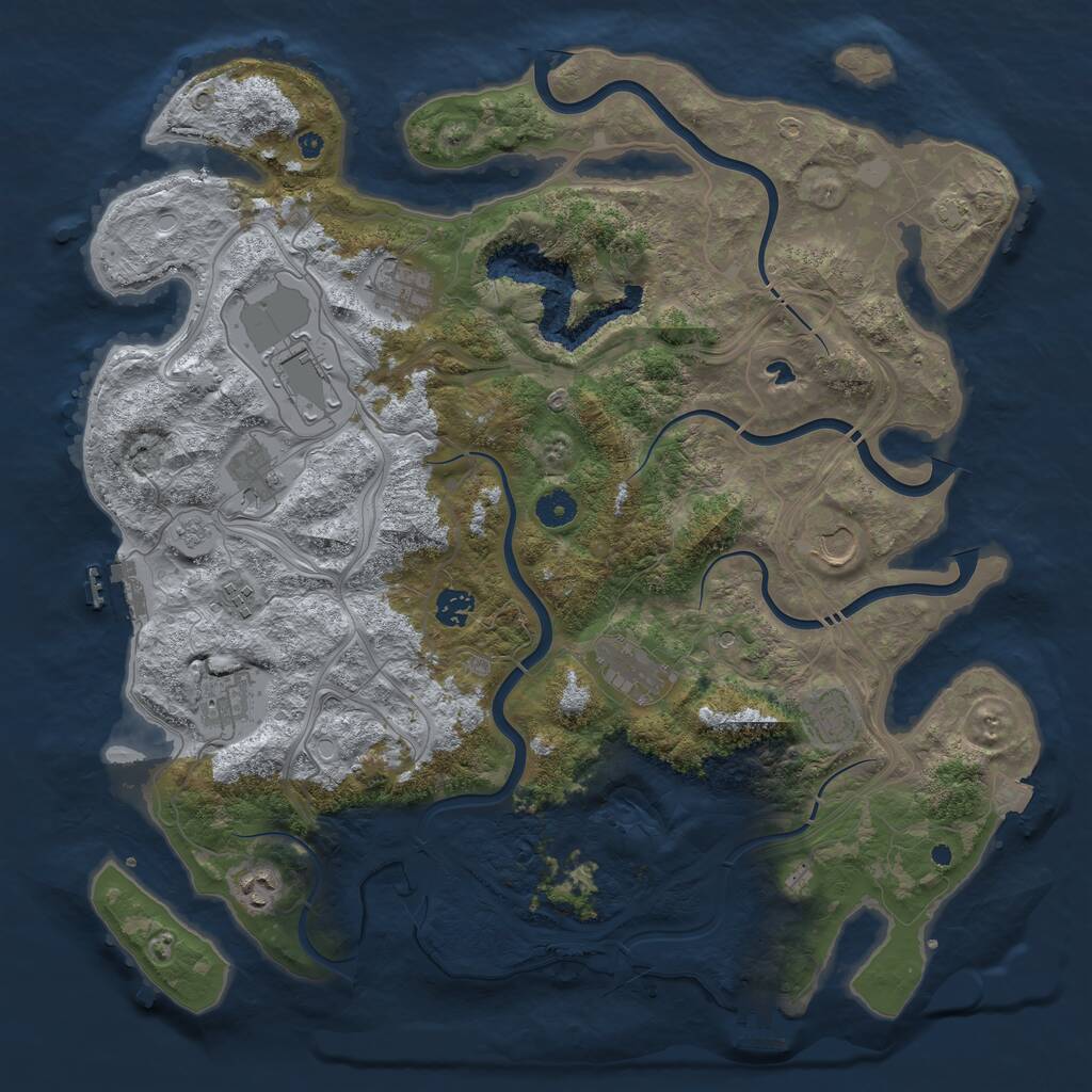 Rust Map: Procedural Map, Size: 4250, Seed: 1730875198, 16 Monuments