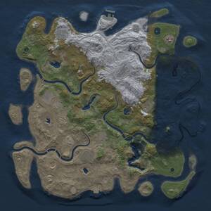 Thumbnail Rust Map: Procedural Map, Size: 4500, Seed: 1707110844, 17 Monuments