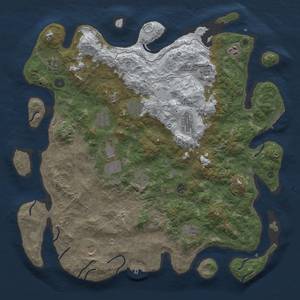 Thumbnail Rust Map: Procedural Map, Size: 4500, Seed: 1707110844, 20 Monuments