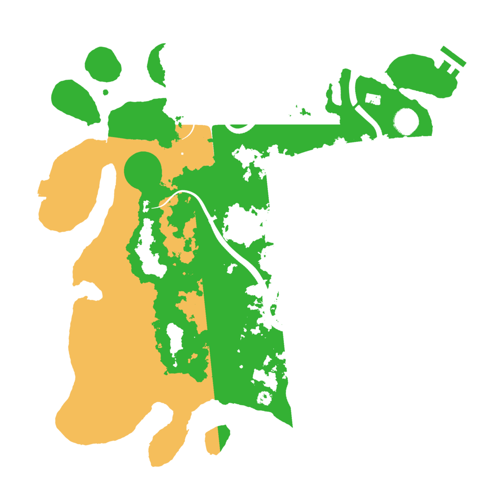 Biome Rust Map: Procedural Map, Size: 3500, Seed: 391640114