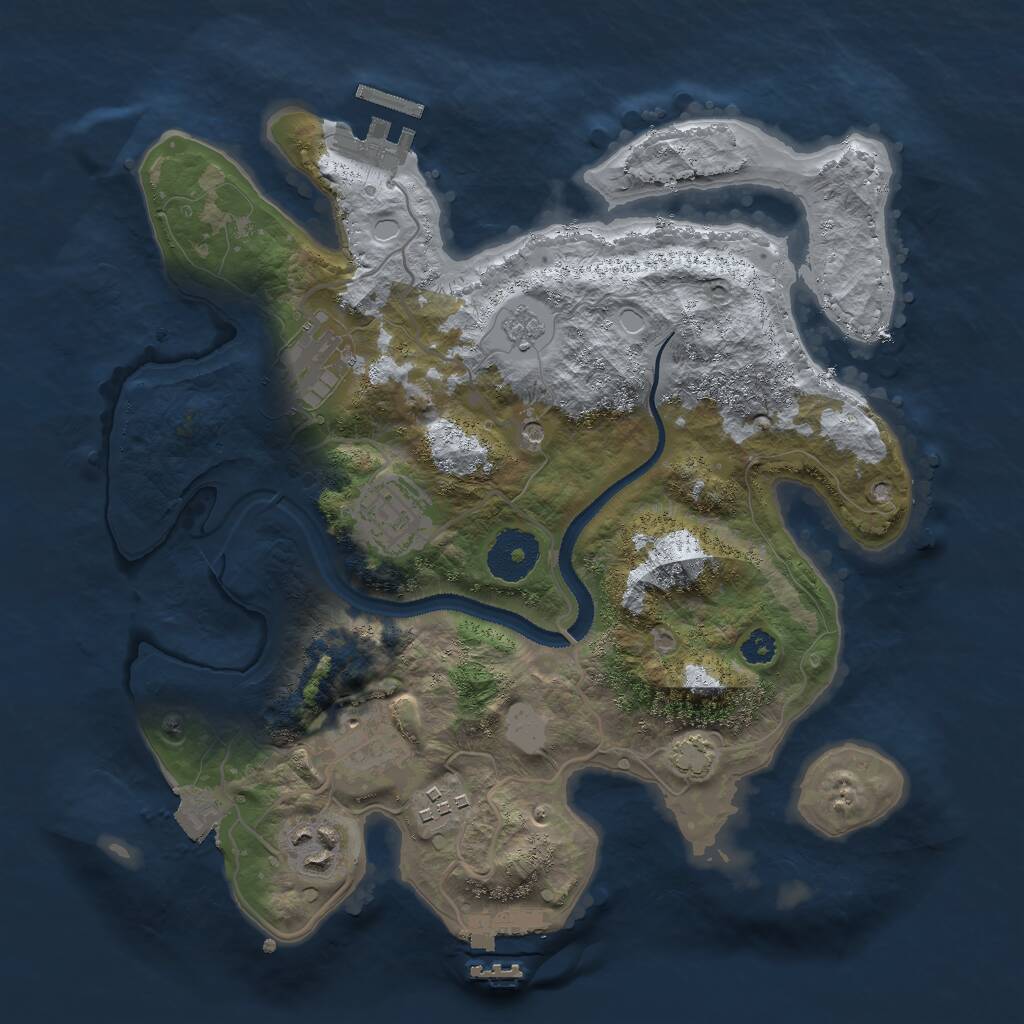 Rust Map: Procedural Map, Size: 3000, Seed: 21999, 11 Monuments