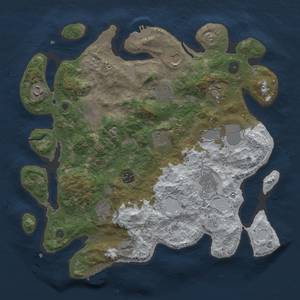 Thumbnail Rust Map: Procedural Map, Size: 3800, Seed: 1441650785, 20 Monuments