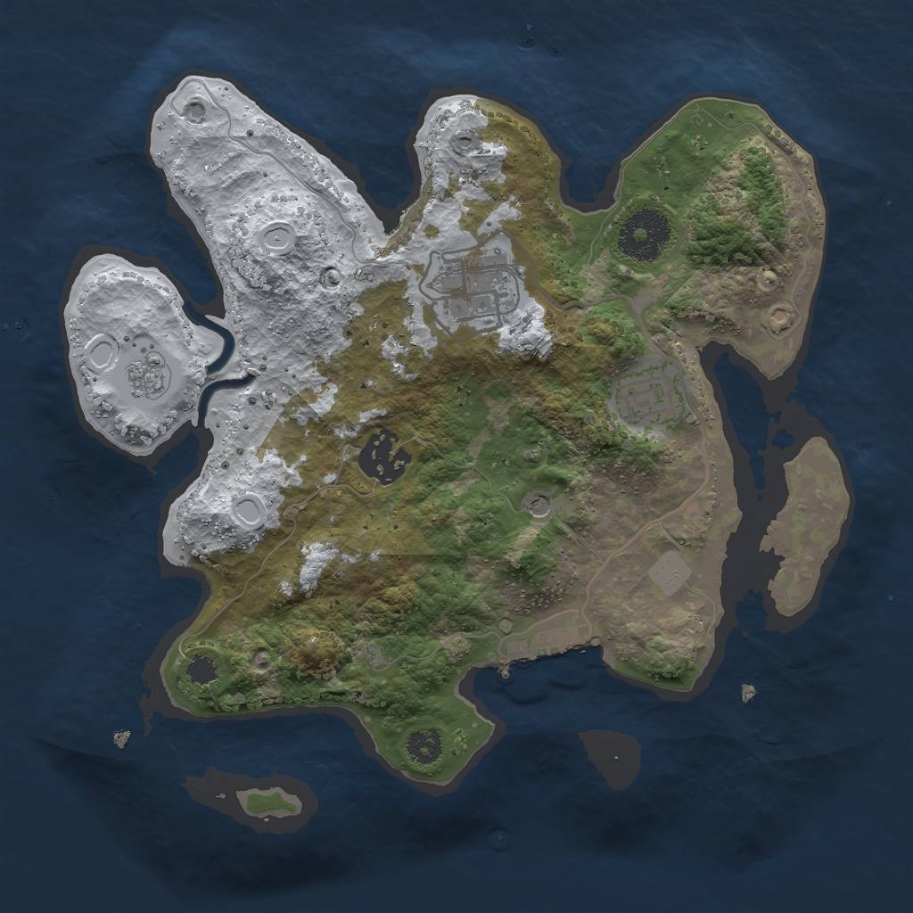 Rust Map: Procedural Map, Size: 2700, Seed: 21, 11 Monuments