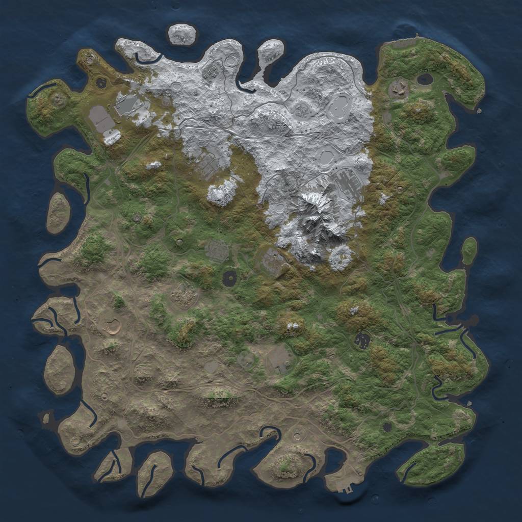 Rust Map: Procedural Map, Size: 5000, Seed: 403502601, 20 Monuments