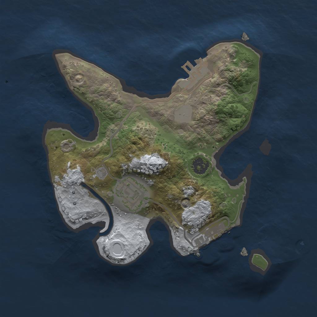 Rust Map: Procedural Map, Size: 2000, Seed: 4977529, 8 Monuments