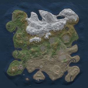 Thumbnail Rust Map: Procedural Map, Size: 3500, Seed: 2043173987, 19 Monuments