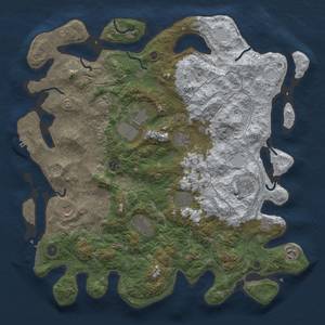 Thumbnail Rust Map: Procedural Map, Size: 4500, Seed: 1102665826, 19 Monuments