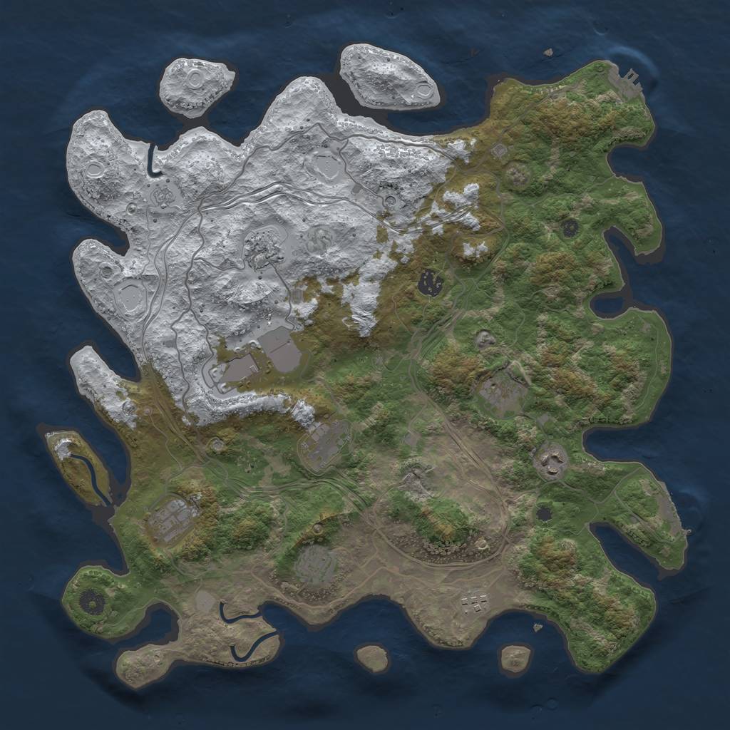 Rust Map: Procedural Map, Size: 4250, Seed: 20620226, 18 Monuments
