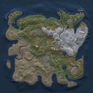 Thumbnail Rust Map: Procedural Map, Size: 3500, Seed: 1444450694, 14 Monuments