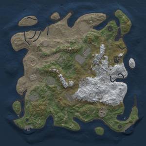 Thumbnail Rust Map: Procedural Map, Size: 3850, Seed: 316098695, 20 Monuments