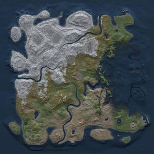 Thumbnail Rust Map: Procedural Map, Size: 4500, Seed: 2127322234, 16 Monuments