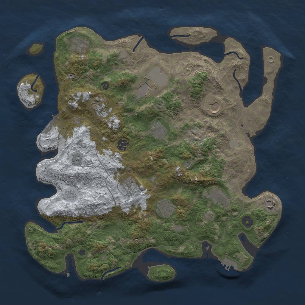 Rust Map: Procedural Map, Size: 4000, Seed: 8197962, 20 Monuments