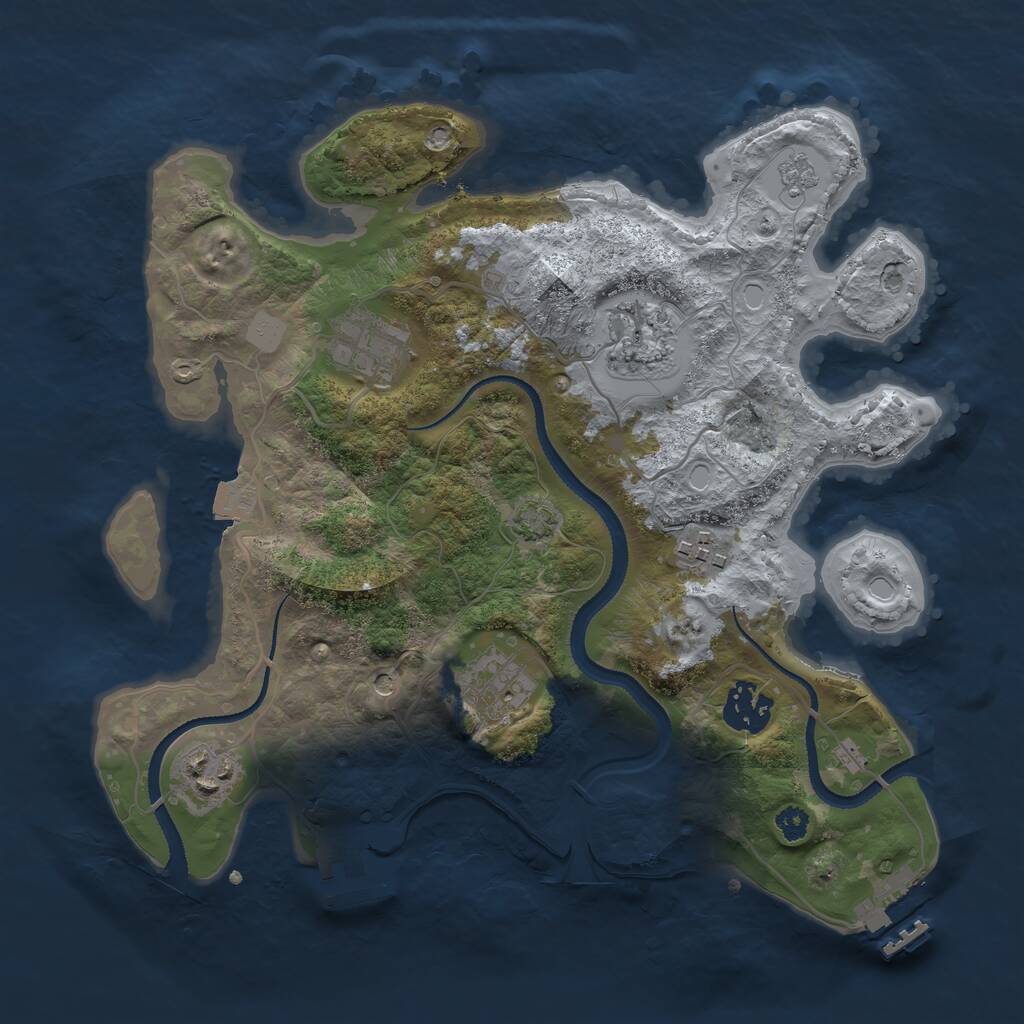 Rust Map: Procedural Map, Size: 3100, Seed: 450139598, 12 Monuments