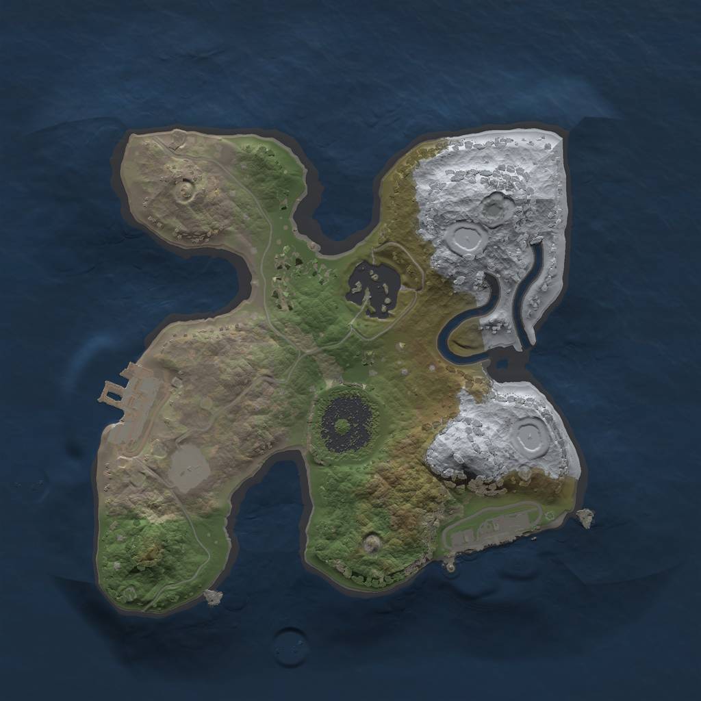 Rust Map: Procedural Map, Size: 1900, Seed: 4801847, 8 Monuments