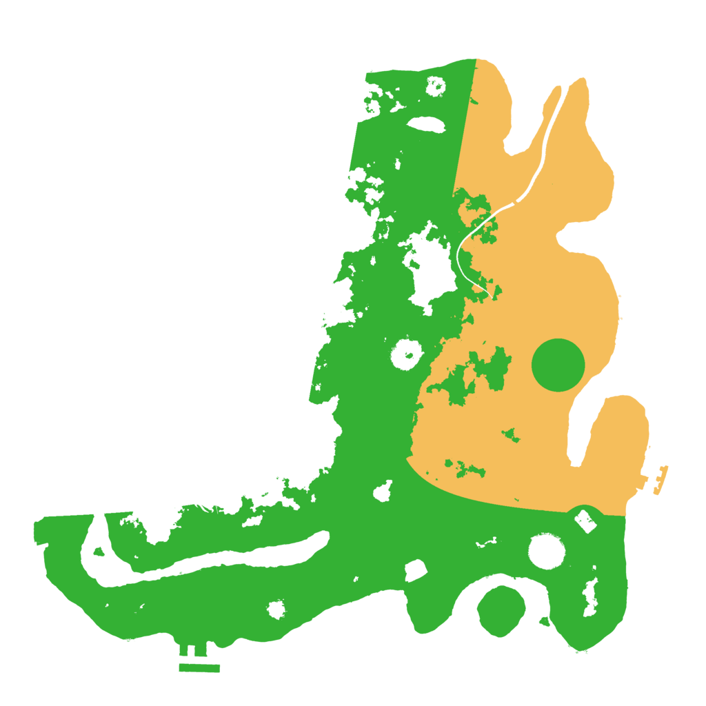 Biome Rust Map: Procedural Map, Size: 3500, Seed: 496131