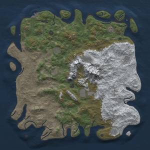 Thumbnail Rust Map: Procedural Map, Size: 5000, Seed: 101444909, 19 Monuments