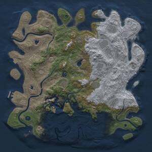 Thumbnail Rust Map: Procedural Map, Size: 4500, Seed: 1450644141, 17 Monuments