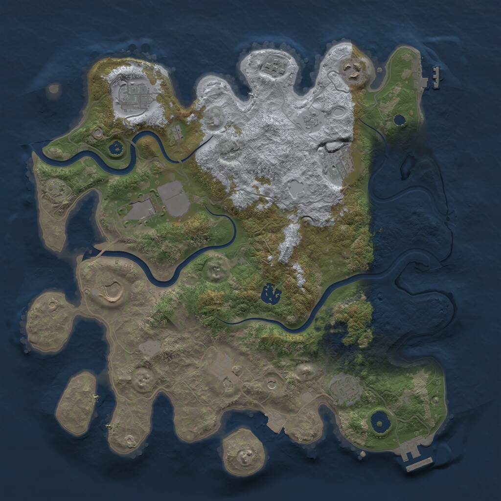 Rust Map: Procedural Map, Size: 3700, Seed: 218703770, 15 Monuments