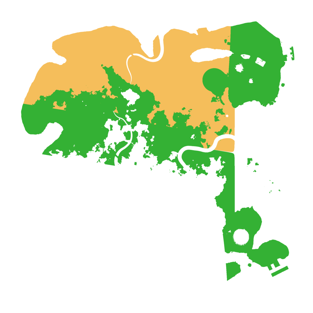 Biome Rust Map: Procedural Map, Size: 3500, Seed: 491639