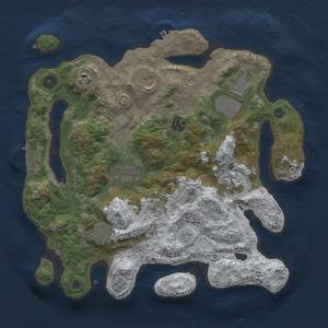 Thumbnail Rust Map: Procedural Map, Size: 3500, Seed: 2019, 17 Monuments