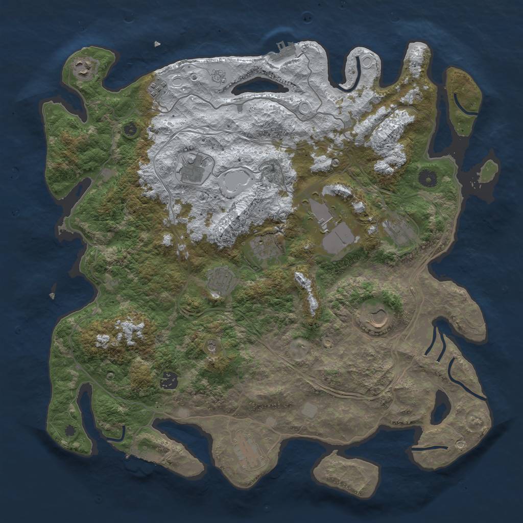 Rust Map: Procedural Map, Size: 4250, Seed: 1758346865, 19 Monuments