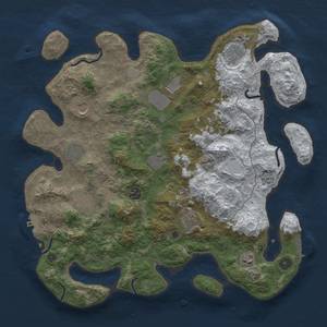 Thumbnail Rust Map: Procedural Map, Size: 4000, Seed: 961531625, 20 Monuments