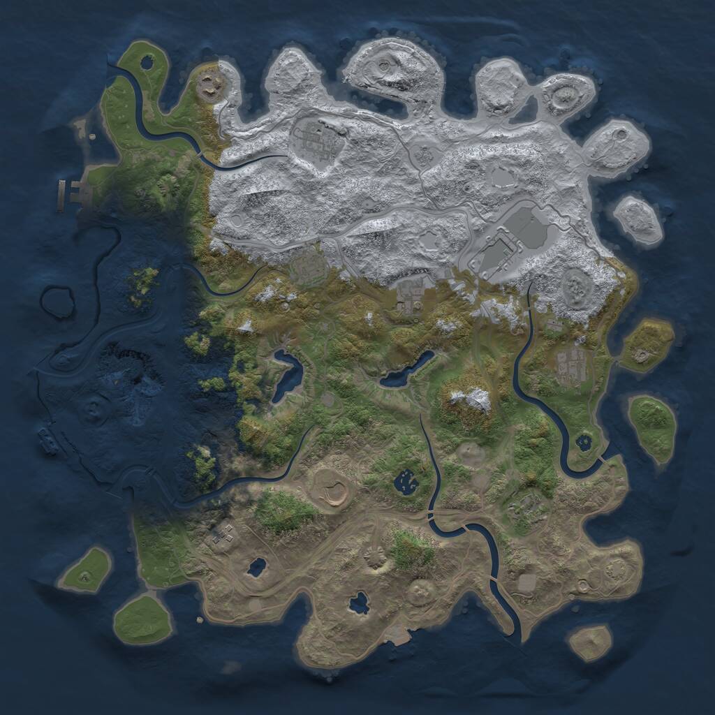 Rust Map: Procedural Map, Size: 4500, Seed: 1731107560, 16 Monuments