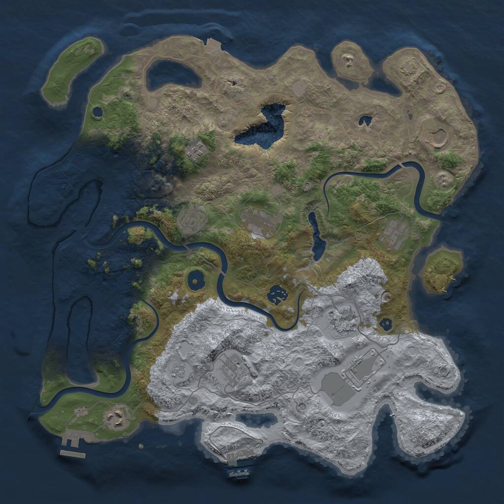 Rust Map: Procedural Map, Size: 4000, Seed: 1796968447, 16 Monuments