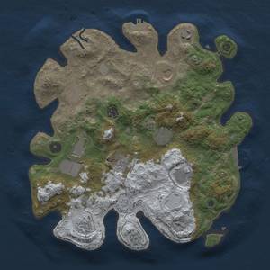 Thumbnail Rust Map: Procedural Map, Size: 3500, Seed: 1278022778, 19 Monuments