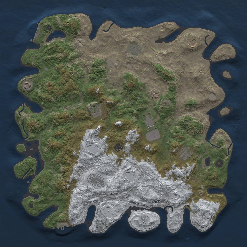 Rust Map: Procedural Map, Size: 4600, Seed: 6119, 20 Monuments