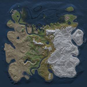 Thumbnail Rust Map: Procedural Map, Size: 4000, Seed: 818001, 15 Monuments