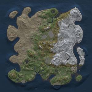 Thumbnail Rust Map: Procedural Map, Size: 3500, Seed: 2105000139, 17 Monuments