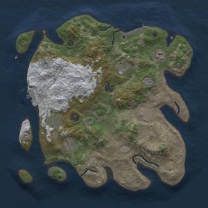 Thumbnail Rust Map: Procedural Map, Size: 3400, Seed: 2, 16 Monuments