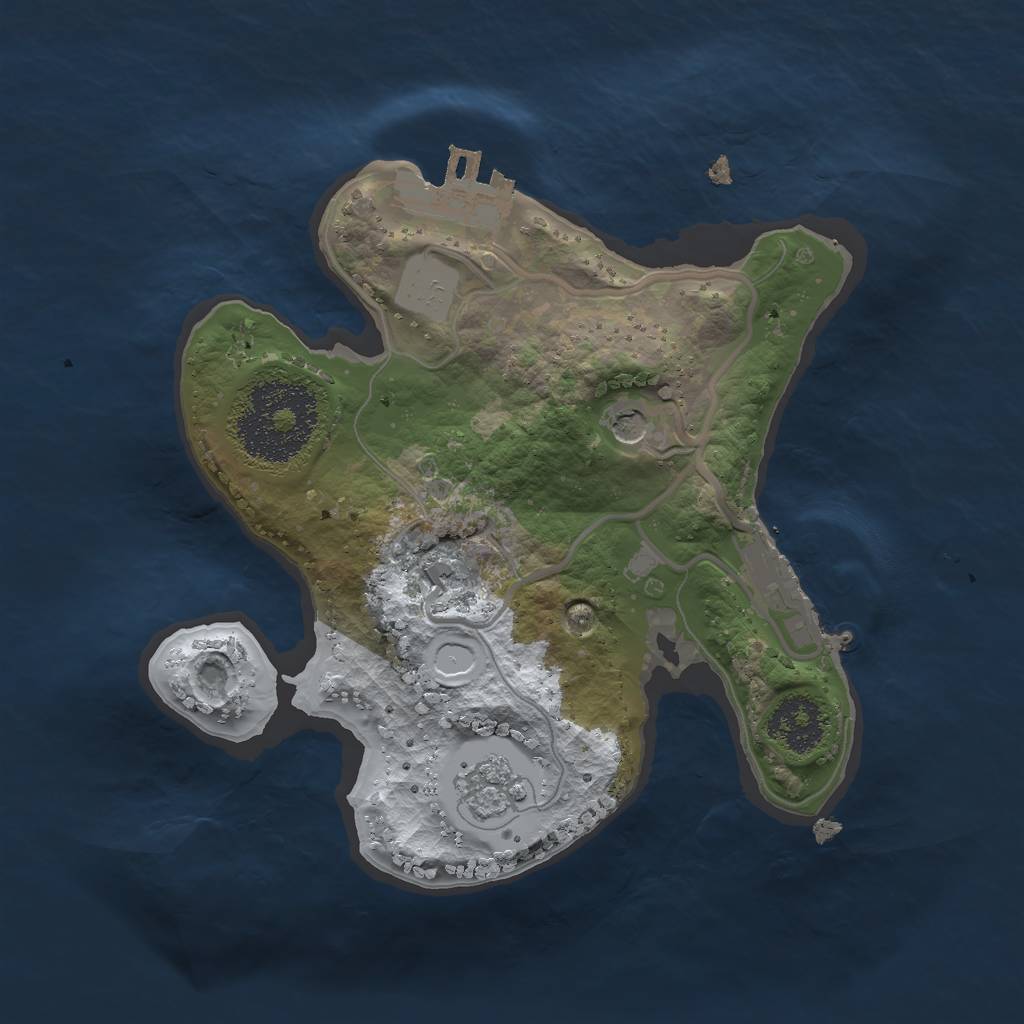 Rust Map: Procedural Map, Size: 1900, Seed: 9870720, 9 Monuments